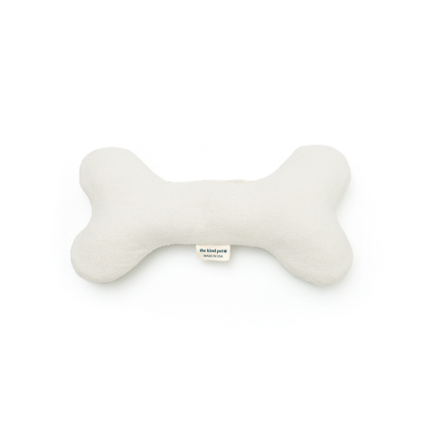Boba & Vespa Plush Hemp Dog Bone Toy for Gentle Chewers