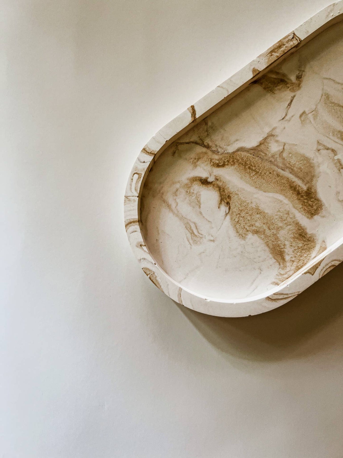 Marble Oval Concrete Tray