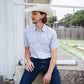 Oxford Red Blue Stripe Men's Shirt