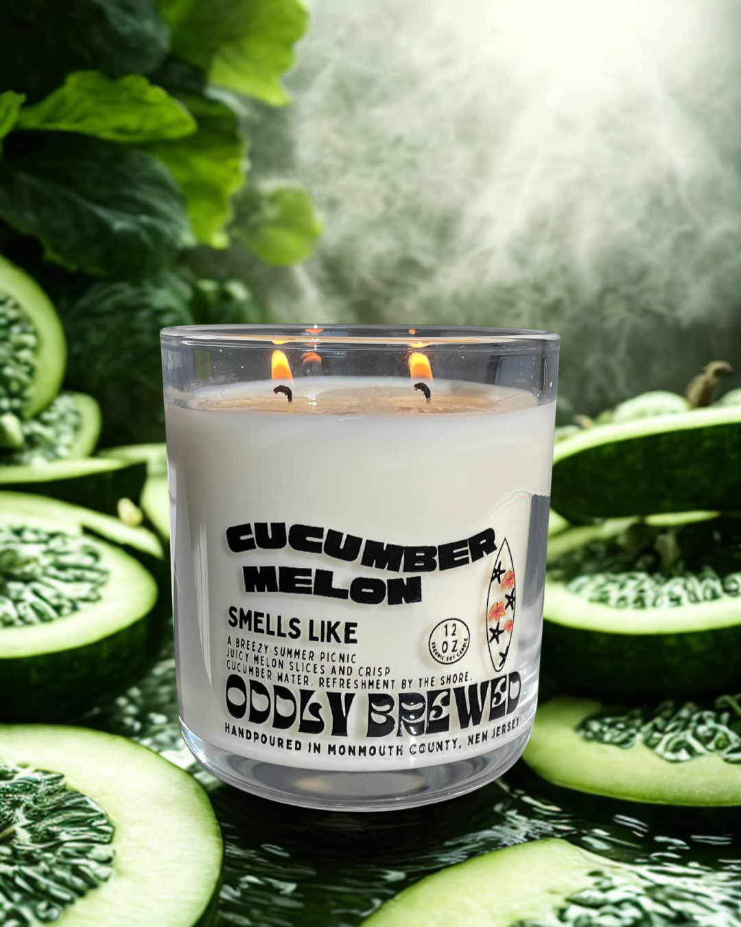 Large Cucumber Melon Soy Candle-zoom-7