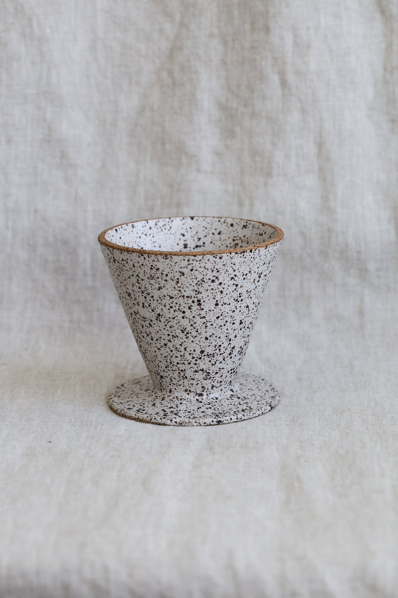 White Matte Pour Over Coffee Maker | Handmade Ceramic Dripper-zoom-