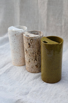 Olive Speckled Travel Mug | Ceramic To - Go Cup - Aware House