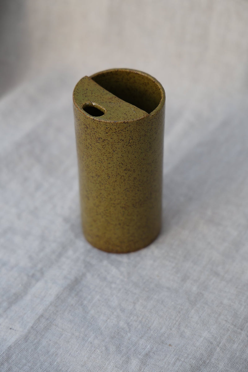 Olive Speckled Travel Mug | Ceramic To-Go Cup-zoom-