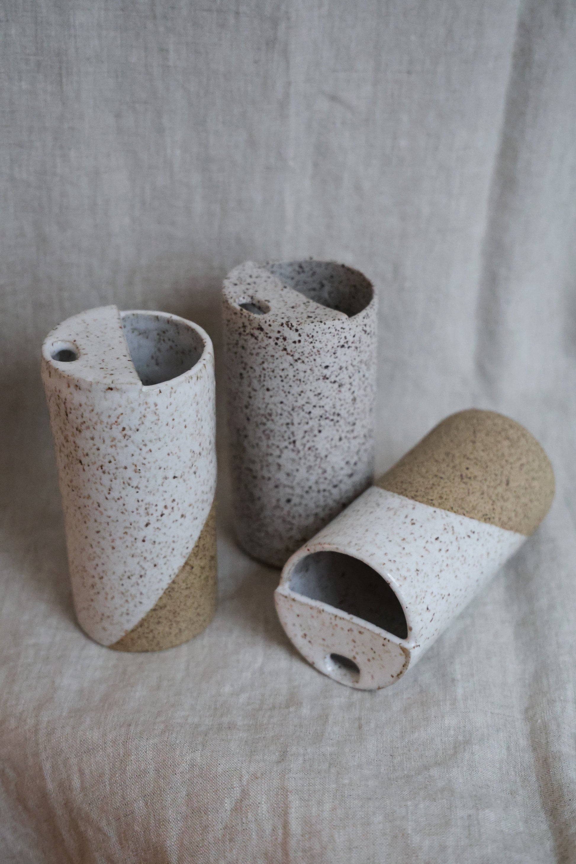 White Speckled To-Go Cup | Ceramic Stoneware-4