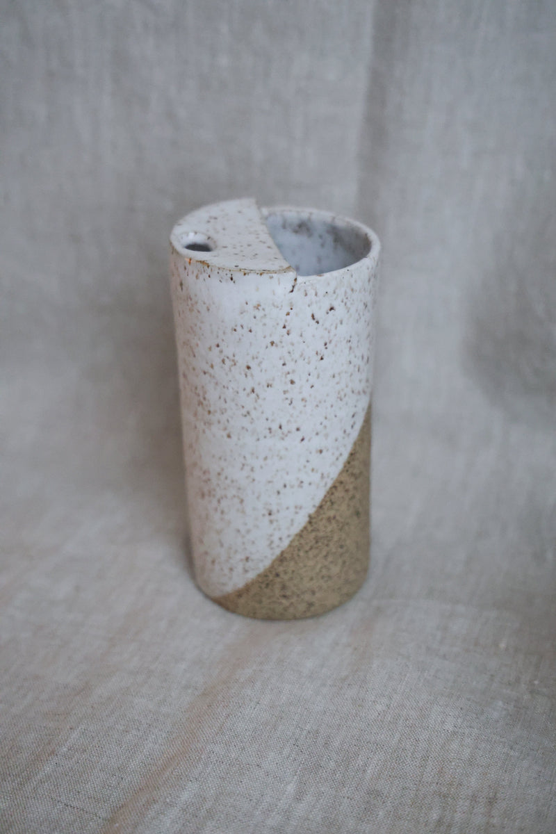 White Speckled To-Go Cup | Ceramic Stoneware-zoom-