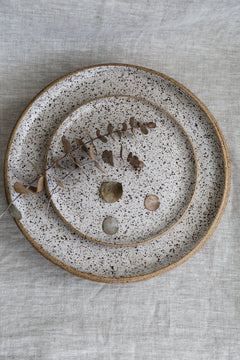 Speckled Dinner Plate | Matte White Ceramic - Aware House - Ellie Begin - 