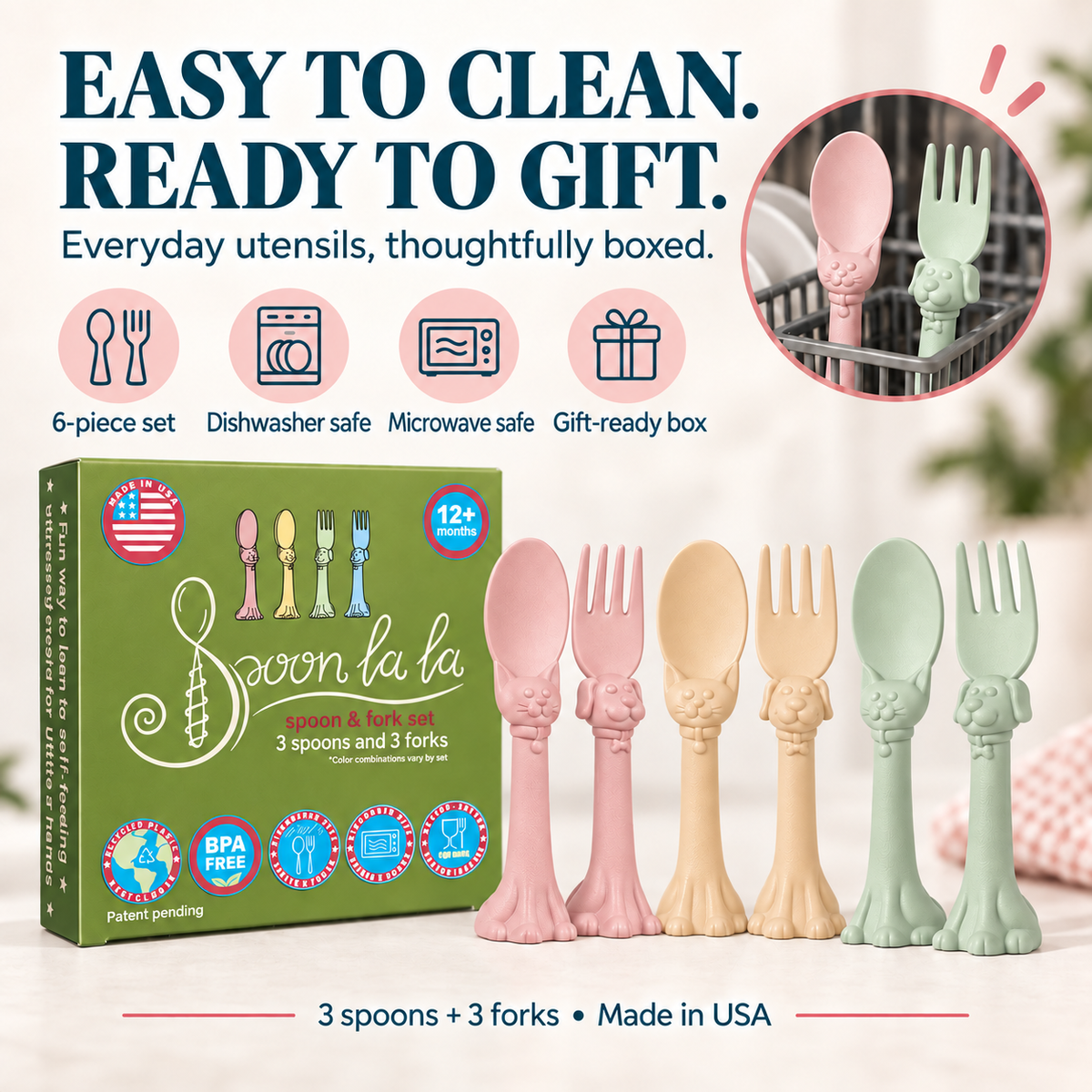 Spoon la la Toddler Utensils — 6 Pack-5
