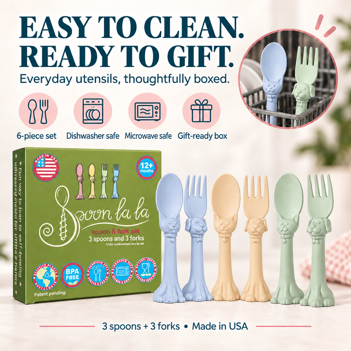 Spoon la la Toddler Utensils — 6 Pack-27