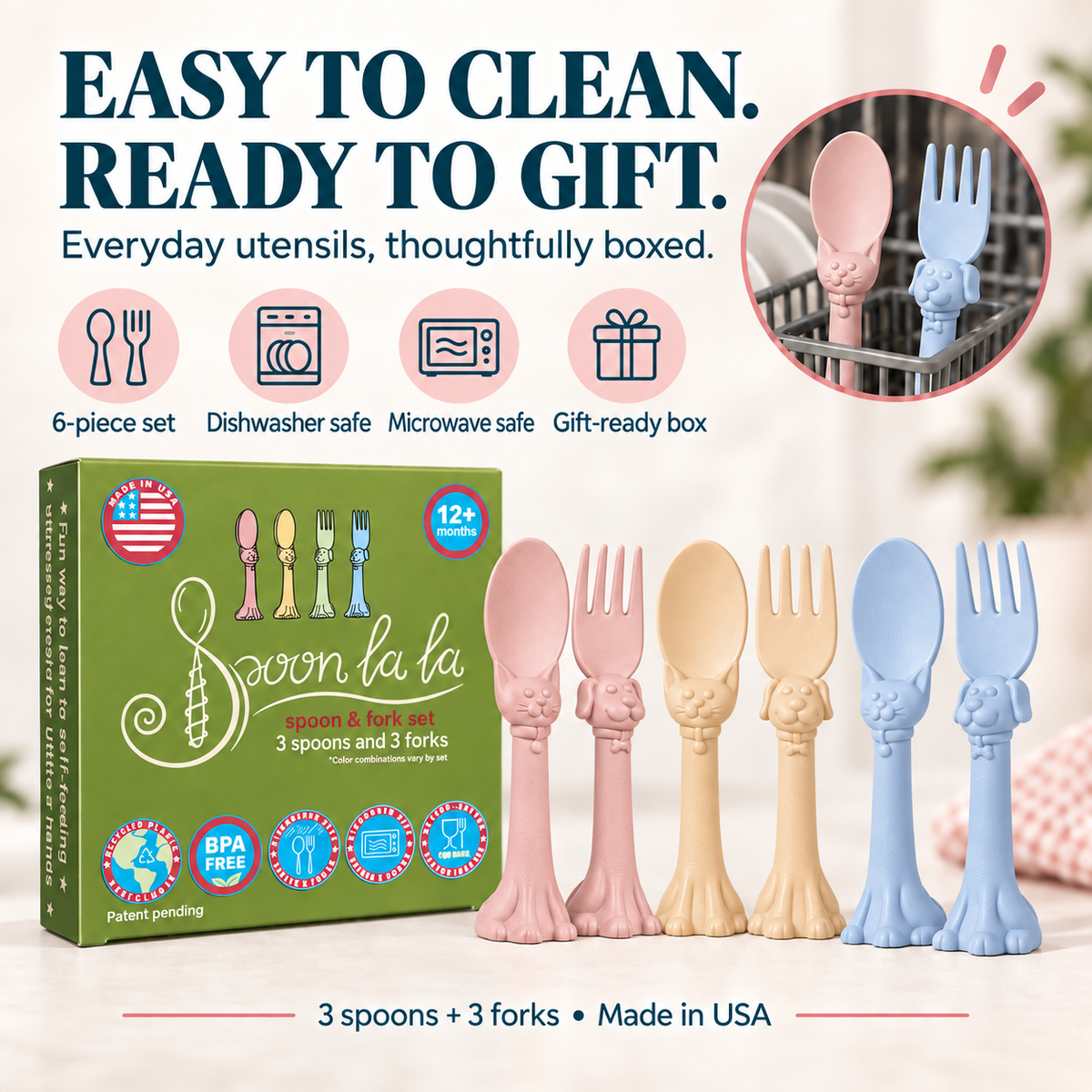 Spoon la la Toddler Utensils — 6 Pack-13