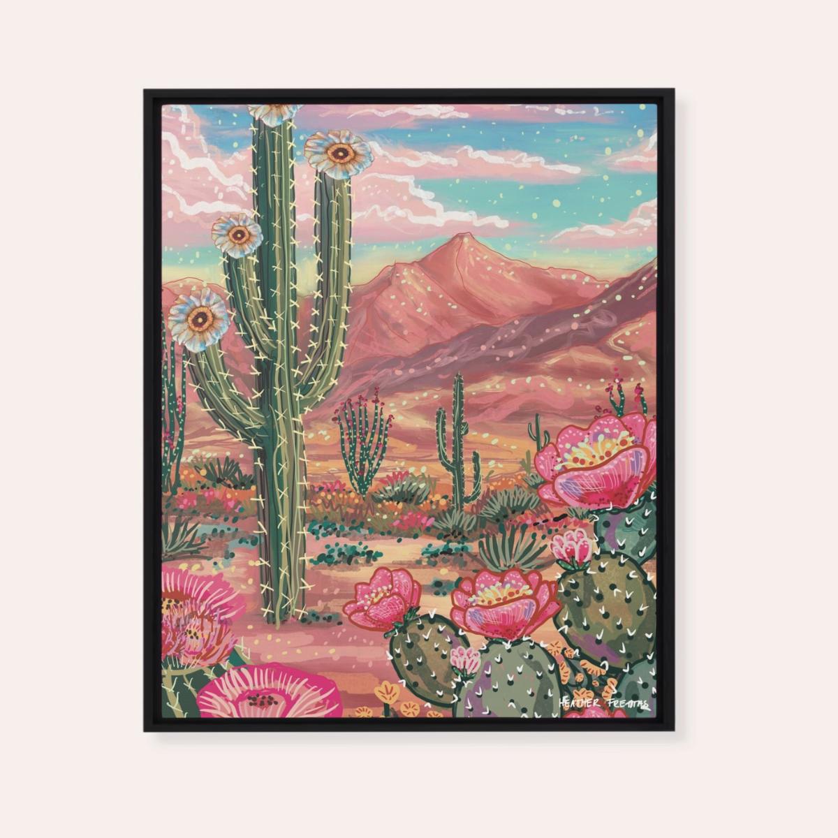 Southwest Paradise | Framed Fine Art Canvas Print | Multiple Sizes-zoom-1