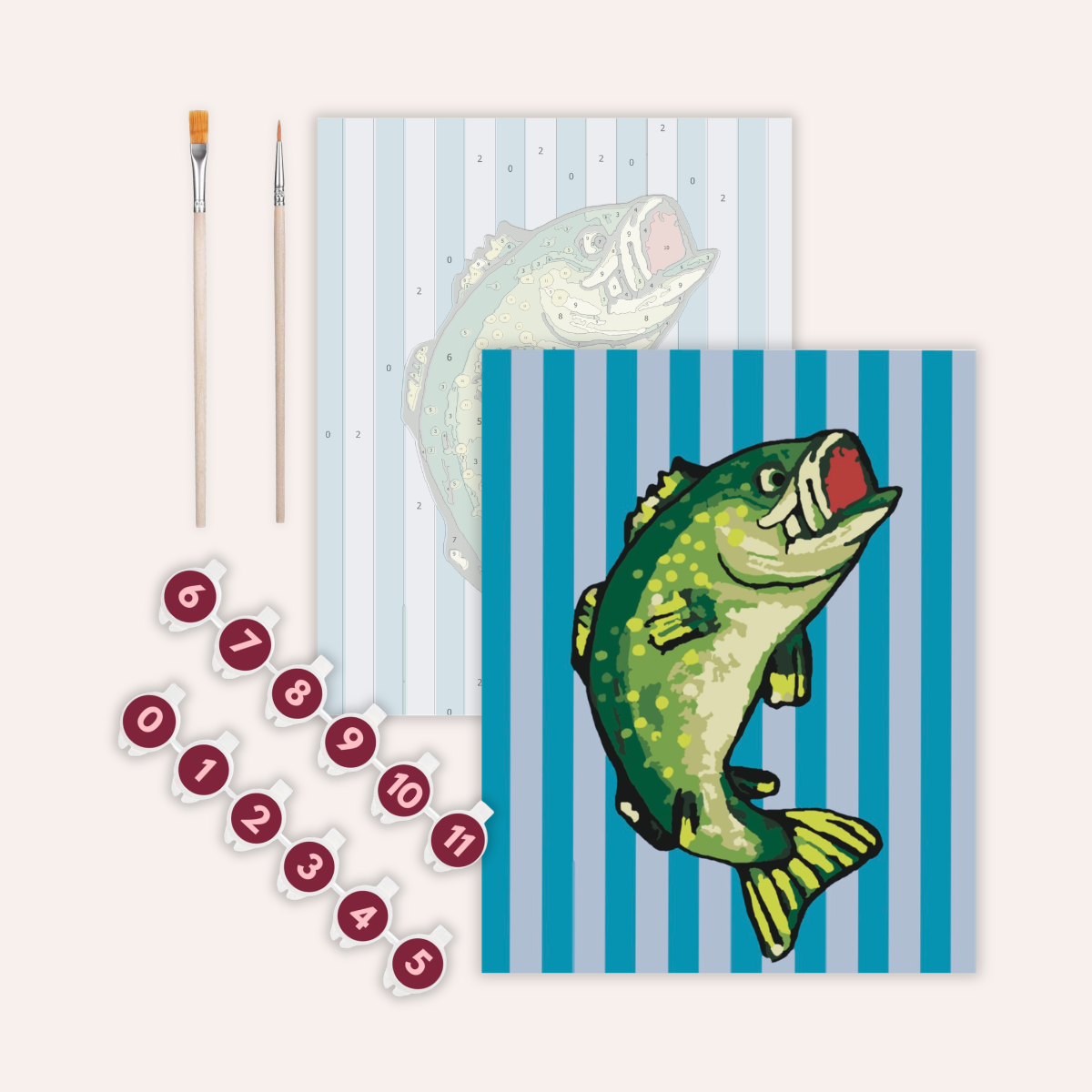 Bass Paint by Numbers Kit-1