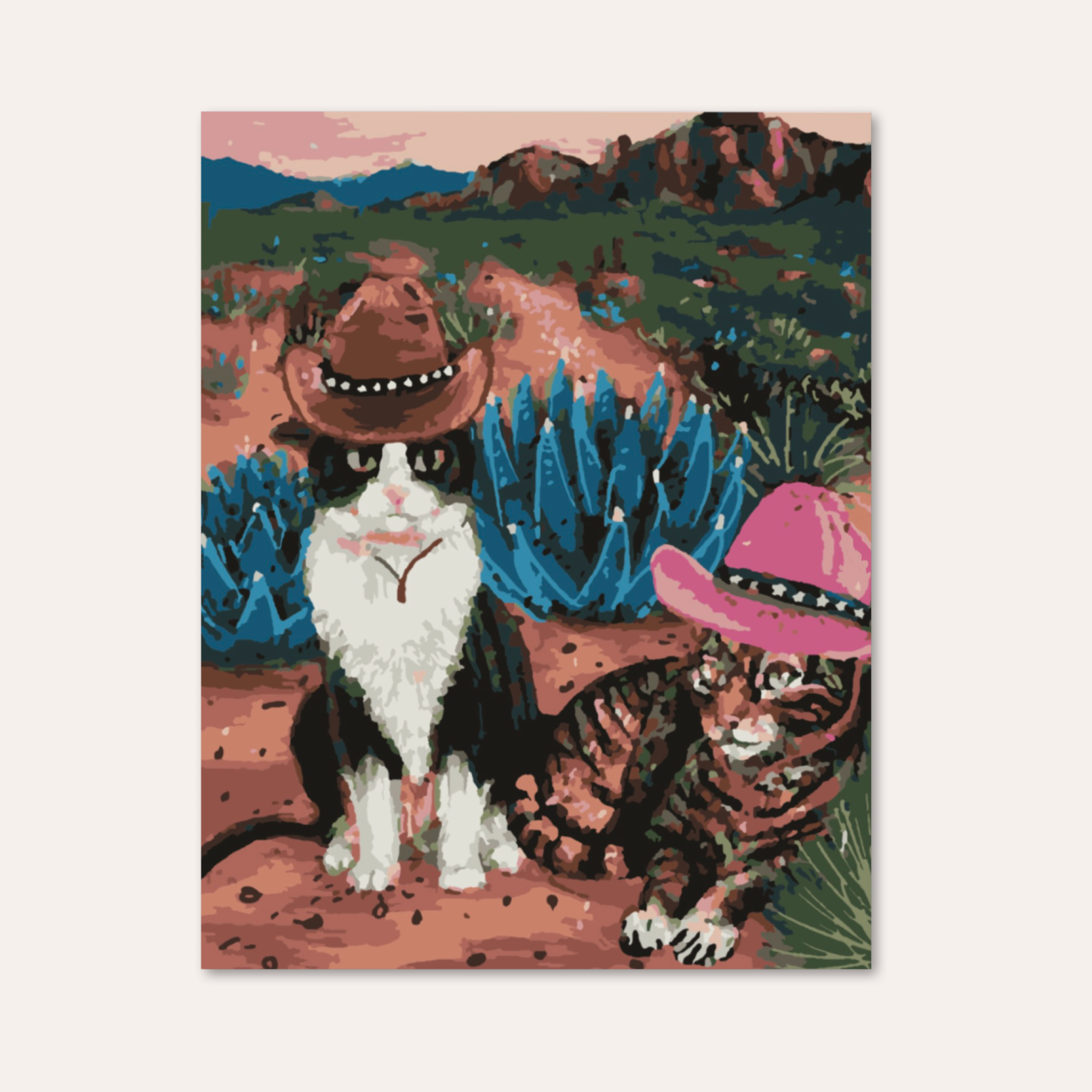 Cowboy Cats Paint by Numbers Kit-zoom-3