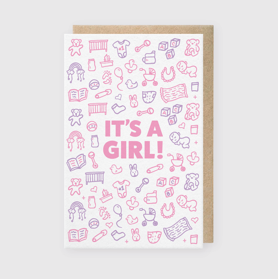 It's A Girl Greeting Card