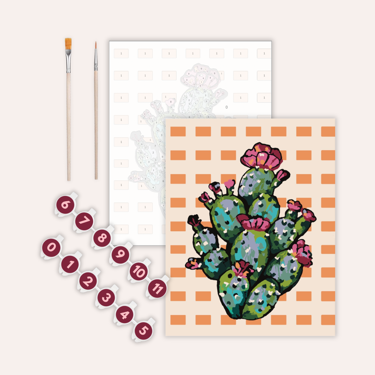 Prickly Pear Paint by Numbers Kit