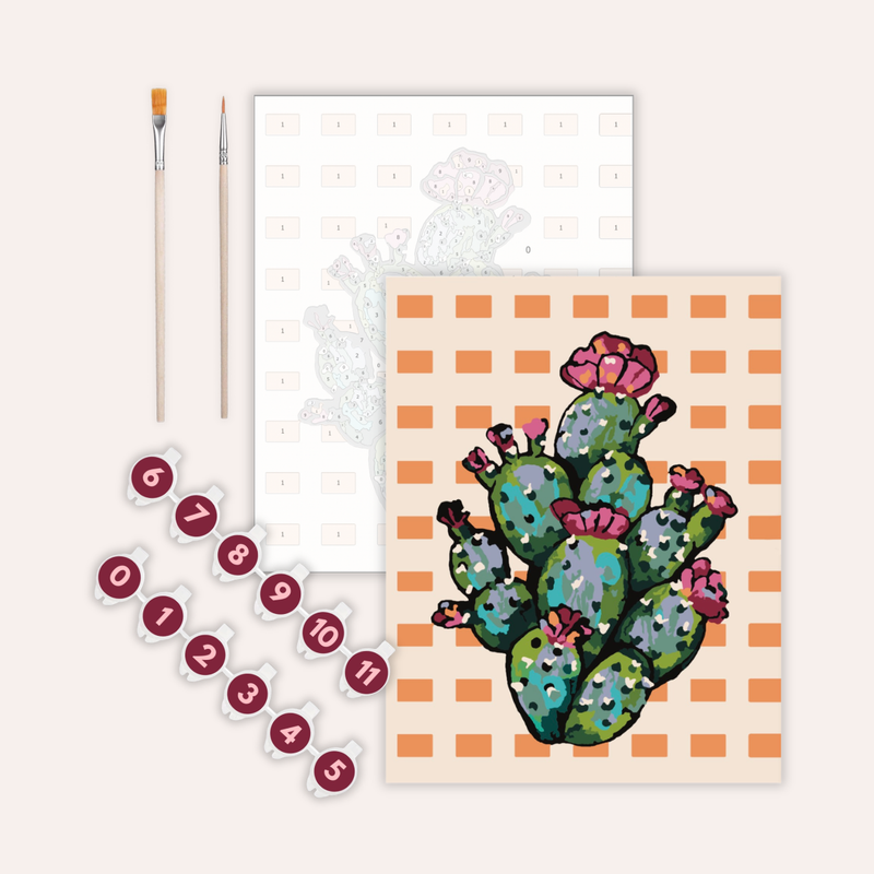 Prickly Pear Paint by Numbers Kit-zoom-