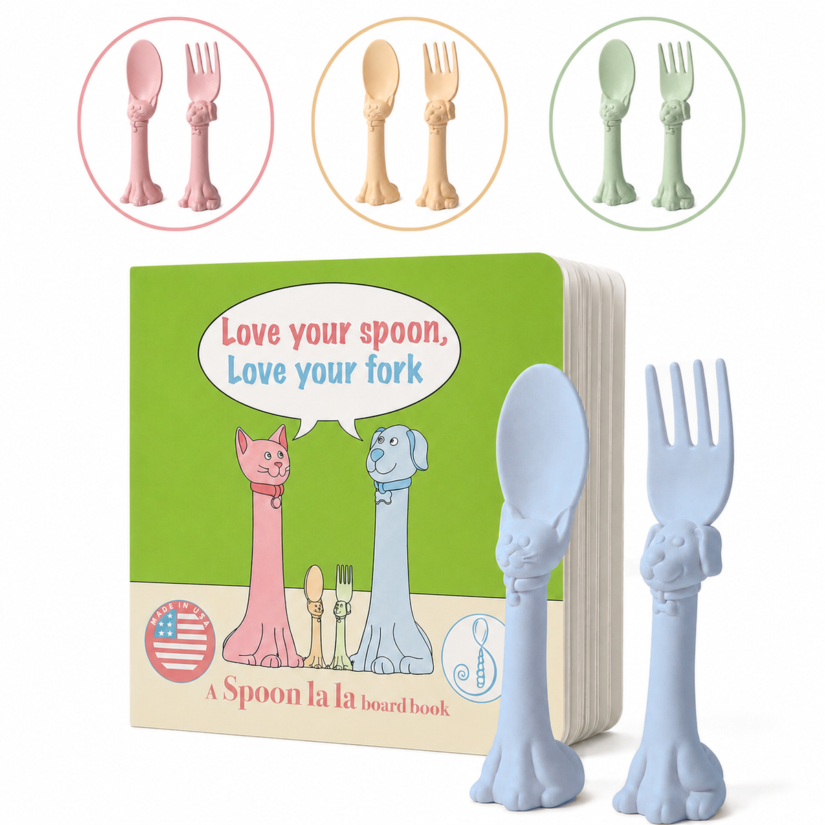 Spoon la la Utensils + Board Book-1