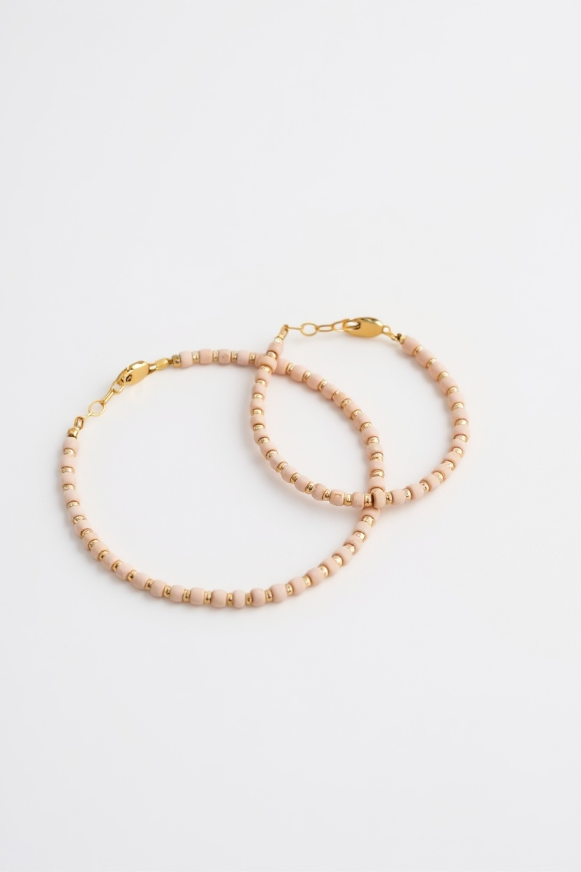 Blush & Gold Layer Bracelet | 14K Gold Filled-2