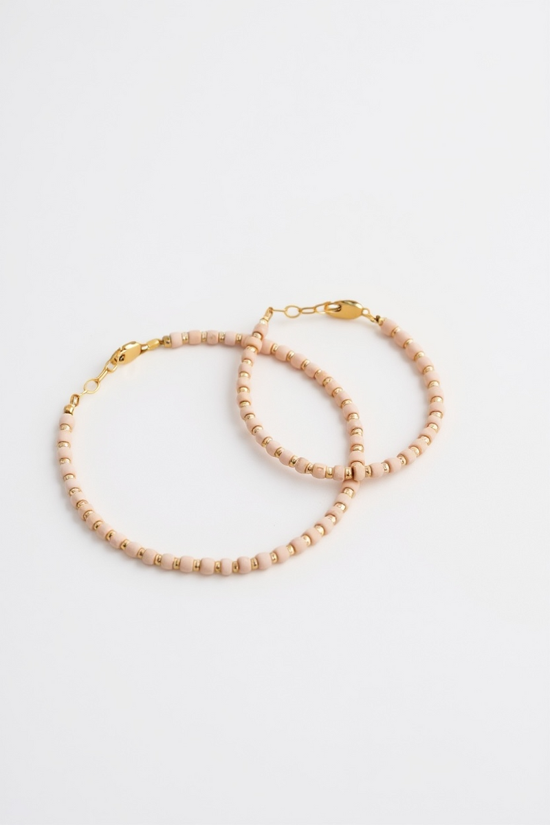 Blush & Gold Layer Bracelet | 14K Gold Filled-zoom-