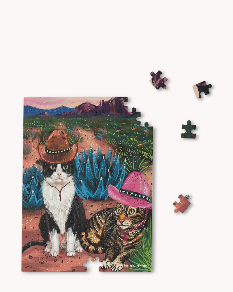 Cowboy Cats Puzzle-zoom-