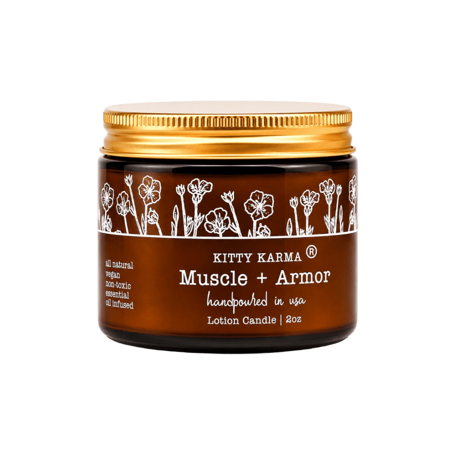 Muscle Armor Massage Candle Balm - Aware House - Kitty Karma Studio -