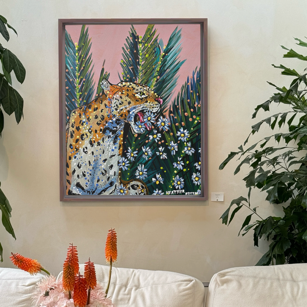 Jaguar Daisy | Framed Fine Art Canvas Print | Multiple Sizes-3
