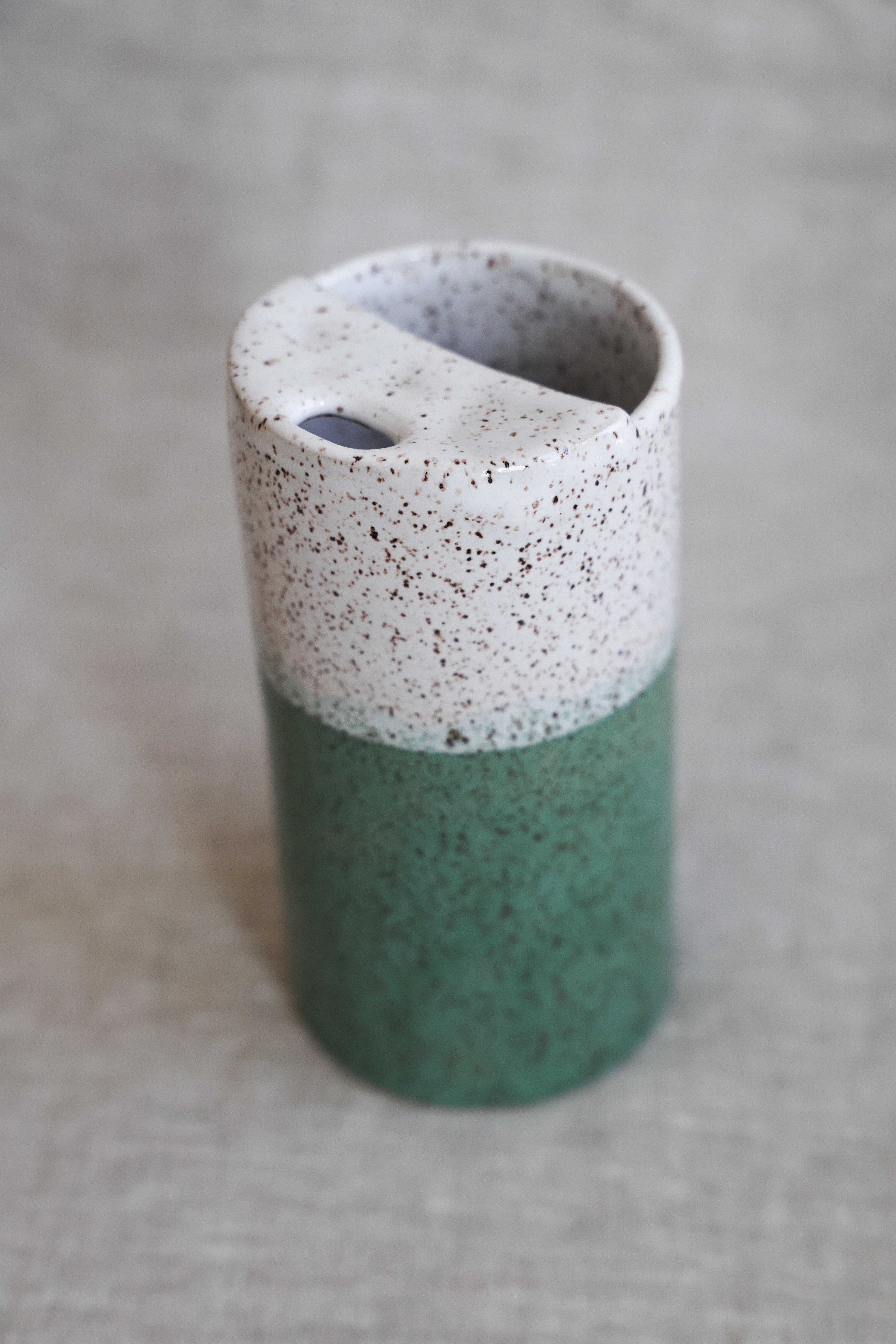 Seafoam & White Speckled To-Go Cup | Ceramic Stoneware-zoom-6