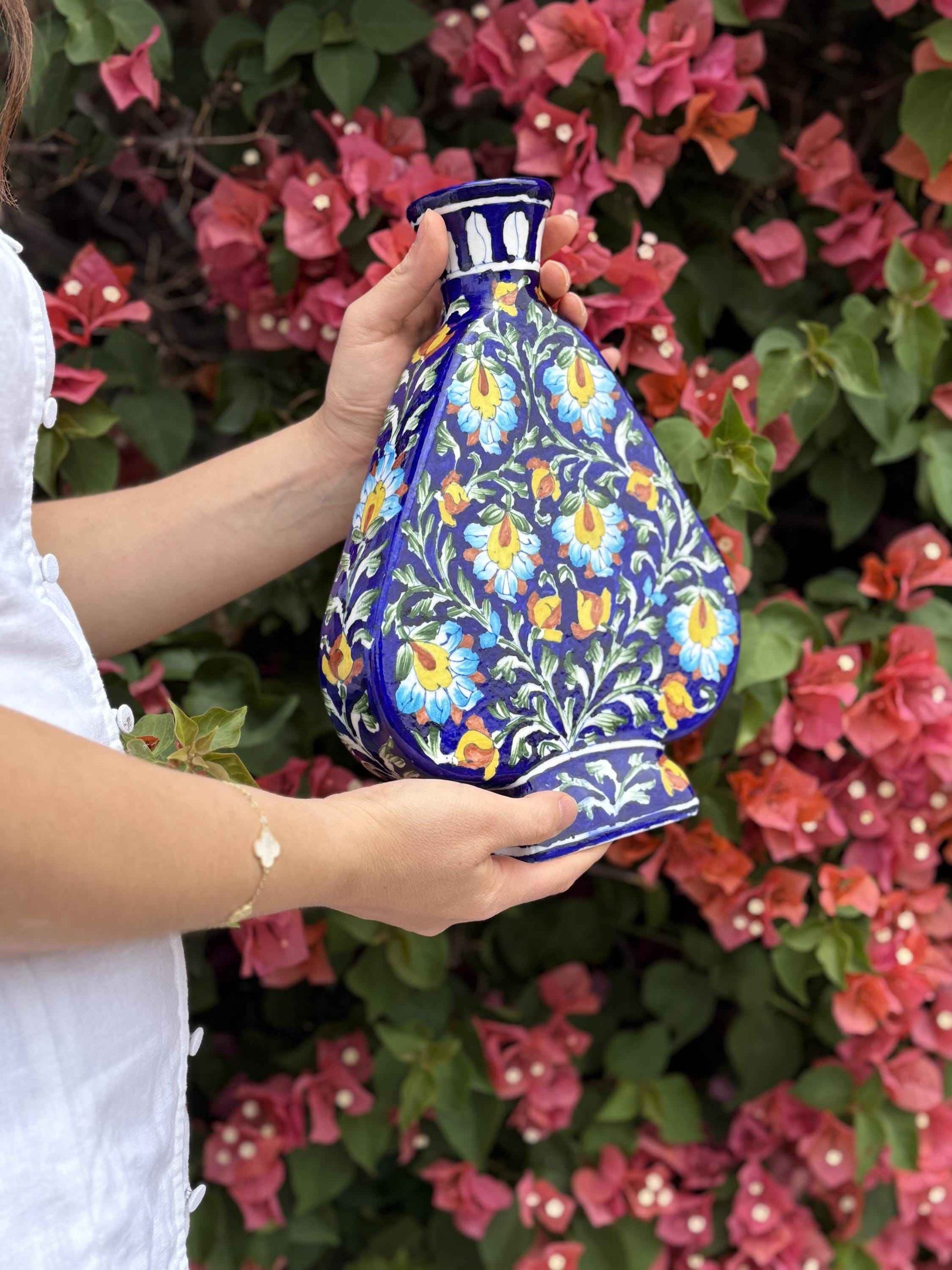Azura Vase | Handcrafted Blue Pottery-1