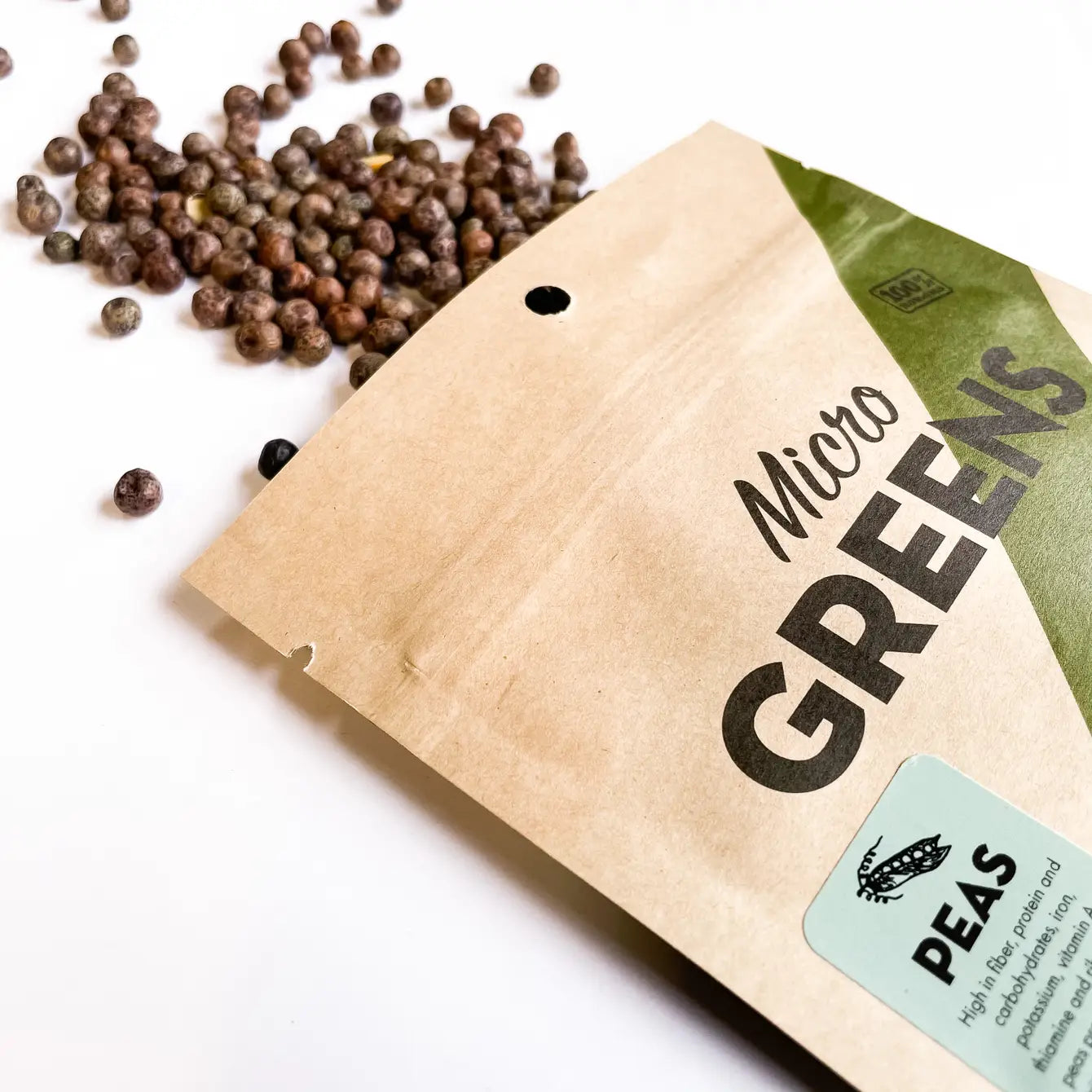 Seattle Seed Co. Microgreens Seeds Peas - Thumbnail 4
