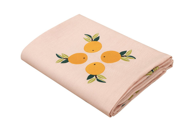 Hand Embroidered Farm to Table Tablecloth | 120" x 80"-zoom-