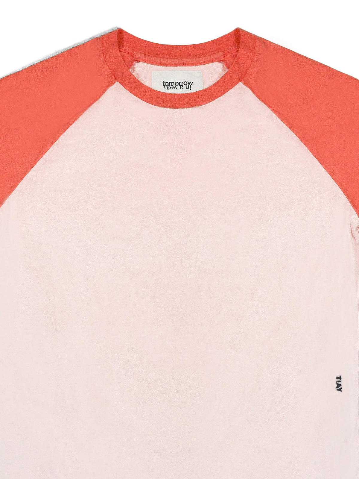 Short Sleeve Raglan Baseball T-shirt | Coral/Blush-zoom-8