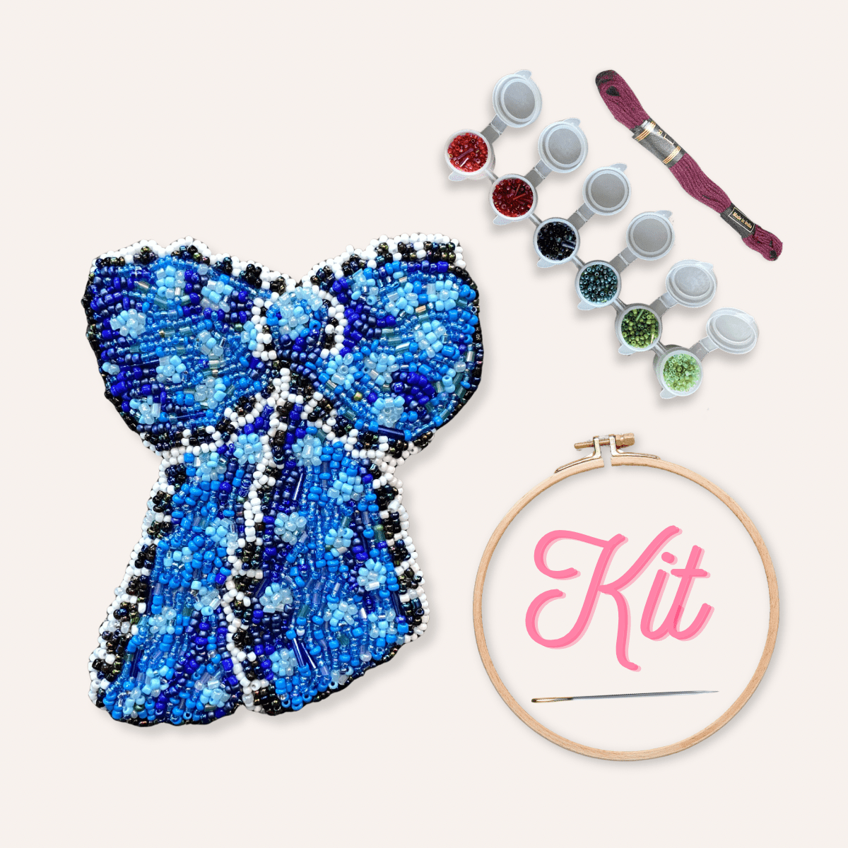 Blue Ribbon Beaded Art Kit - Aware House - Heather Freitas -