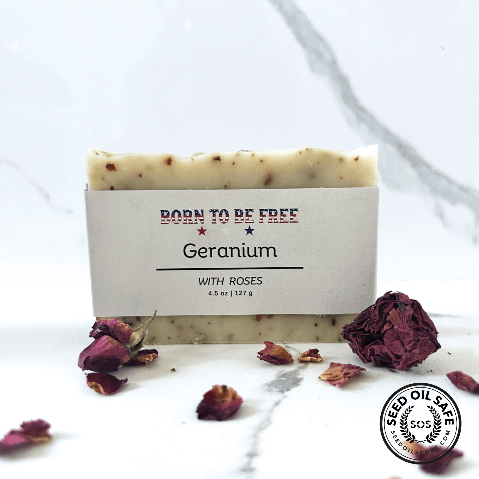 Geranium & Rose Tallow Soap Bar-1
