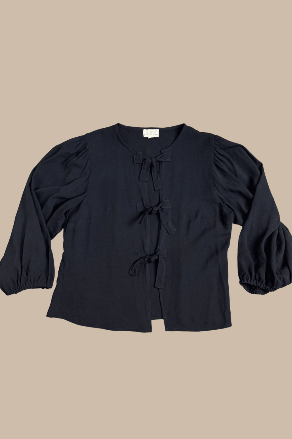 Poet Top in Black Cotton - Aware House - Field Day -