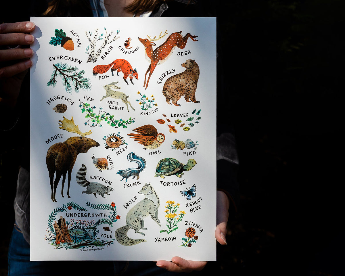 Woodland Alphabet Art Print-zoom-3
