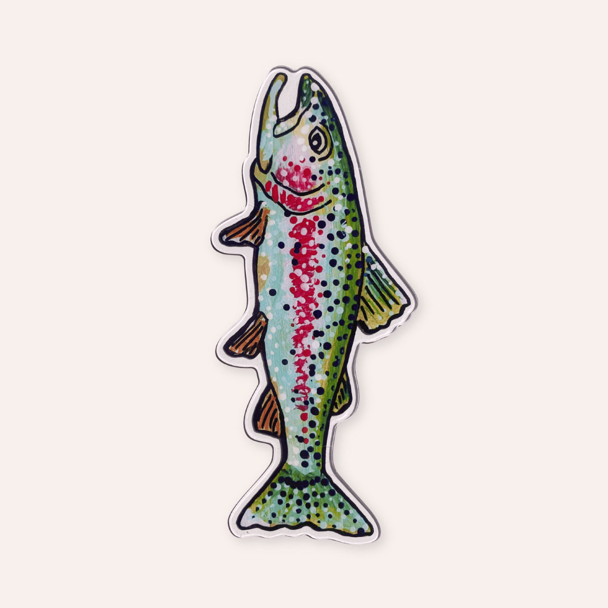 Rainbow Trout Die Cut Acrylic Bookmark - Aware House