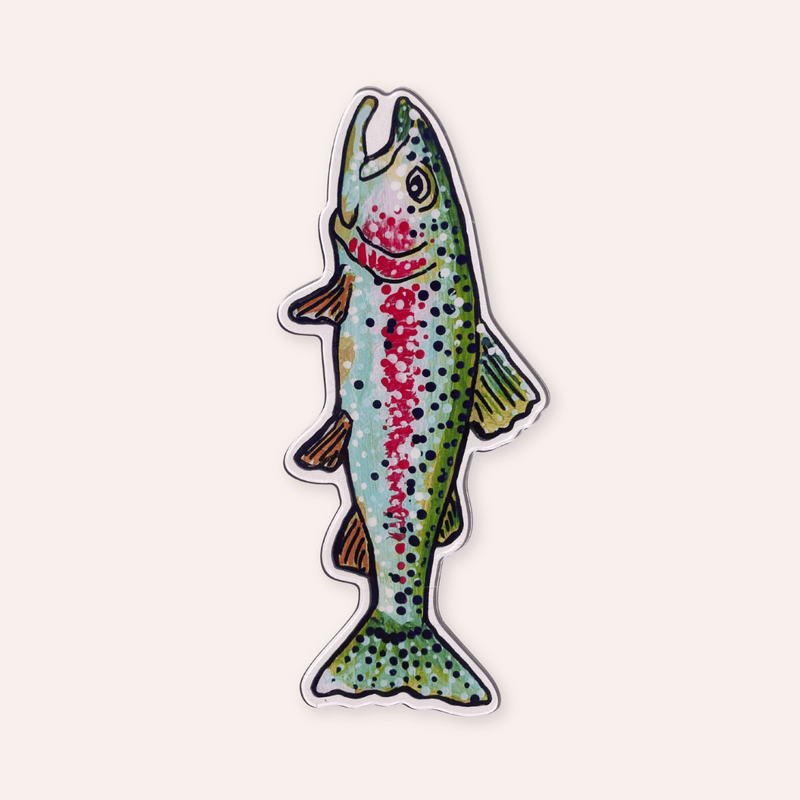 Rainbow Trout Die Cut Acrylic Bookmark-zoom-