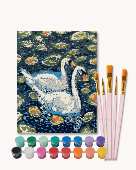 Two Swans Paint by Numbers Kit
