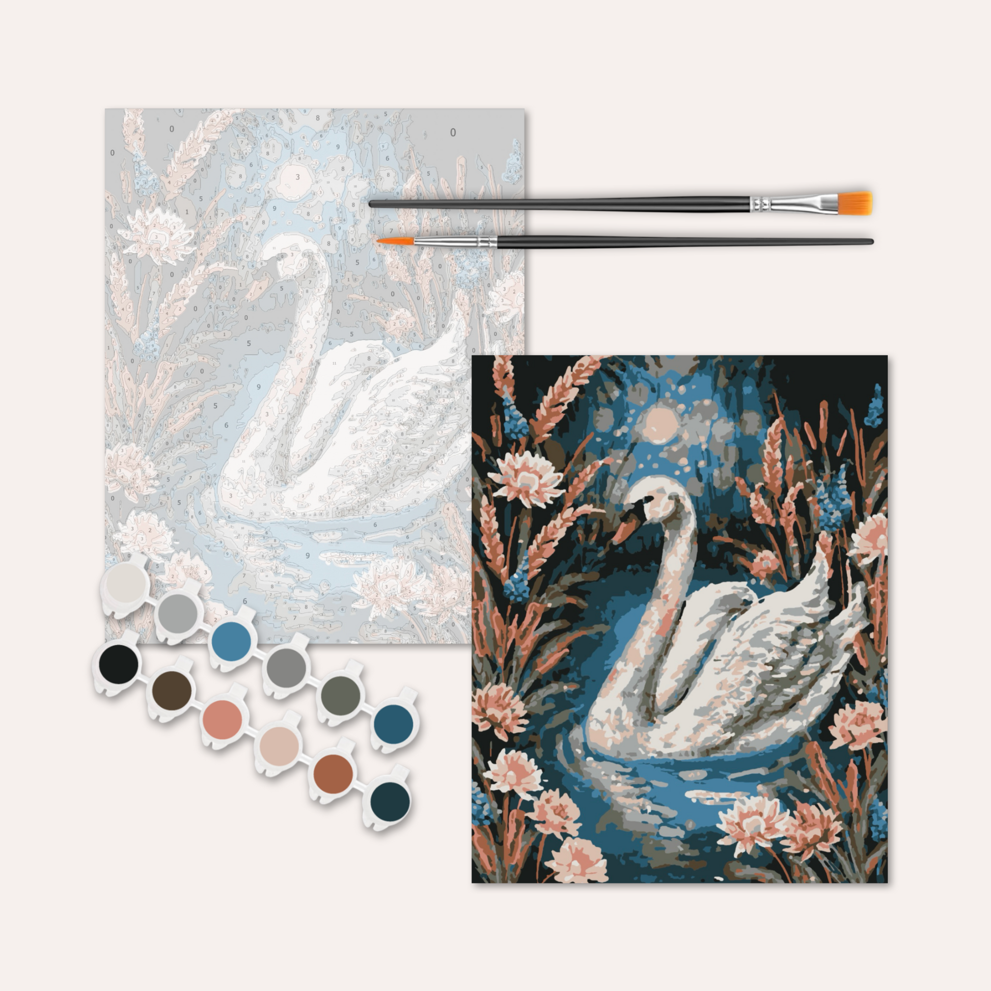 Serenity Swans Paint by Numbers Kit-1