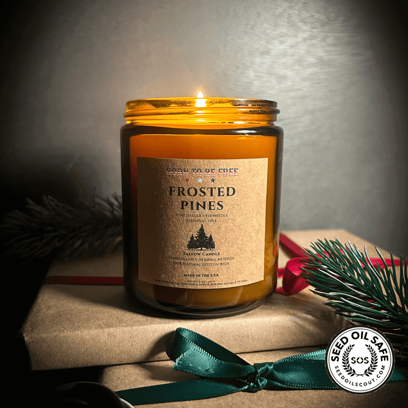 Frosted Pines Seasonal Tallow Candle-zoom-