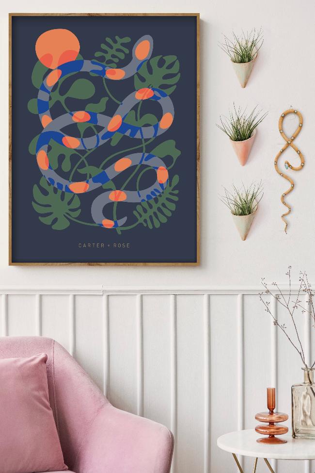 Flora + Snake Art Print-1