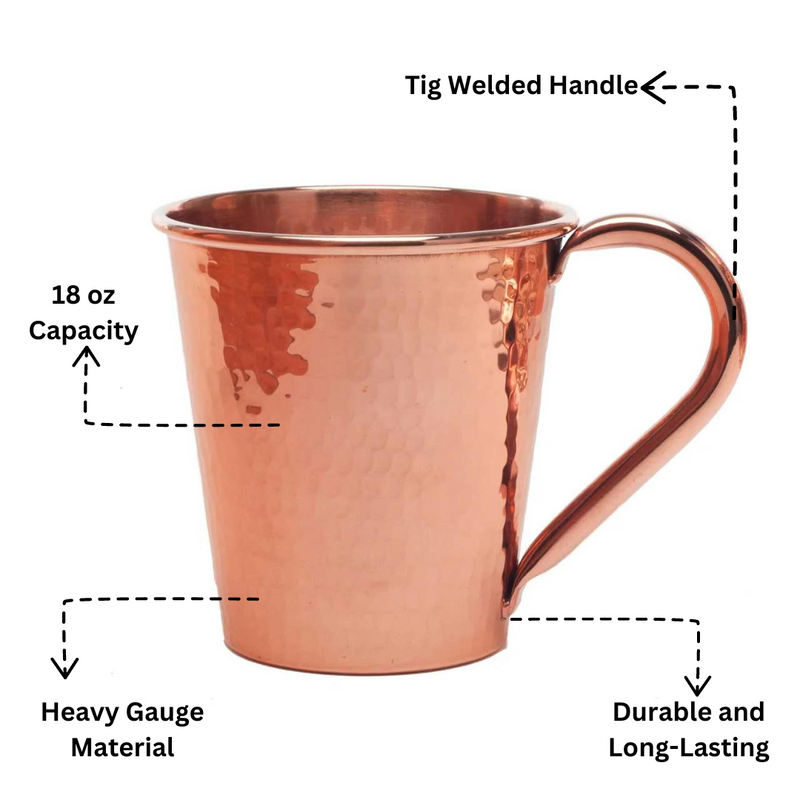 Solid Copper Mule Mug | 18 oz-zoom-