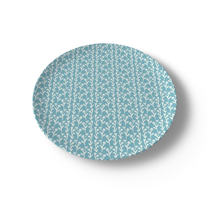 Slate Blue Ivy Manor China Plate Set