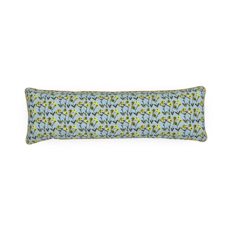 Lemon Posey Bolster Pillow