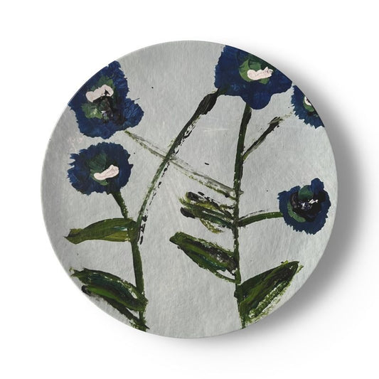 Blue and Teal Posey China Plate Set