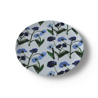 Blue Posey China Plate Set