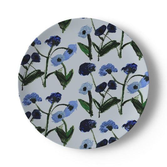 Blue Posey China Plate Set