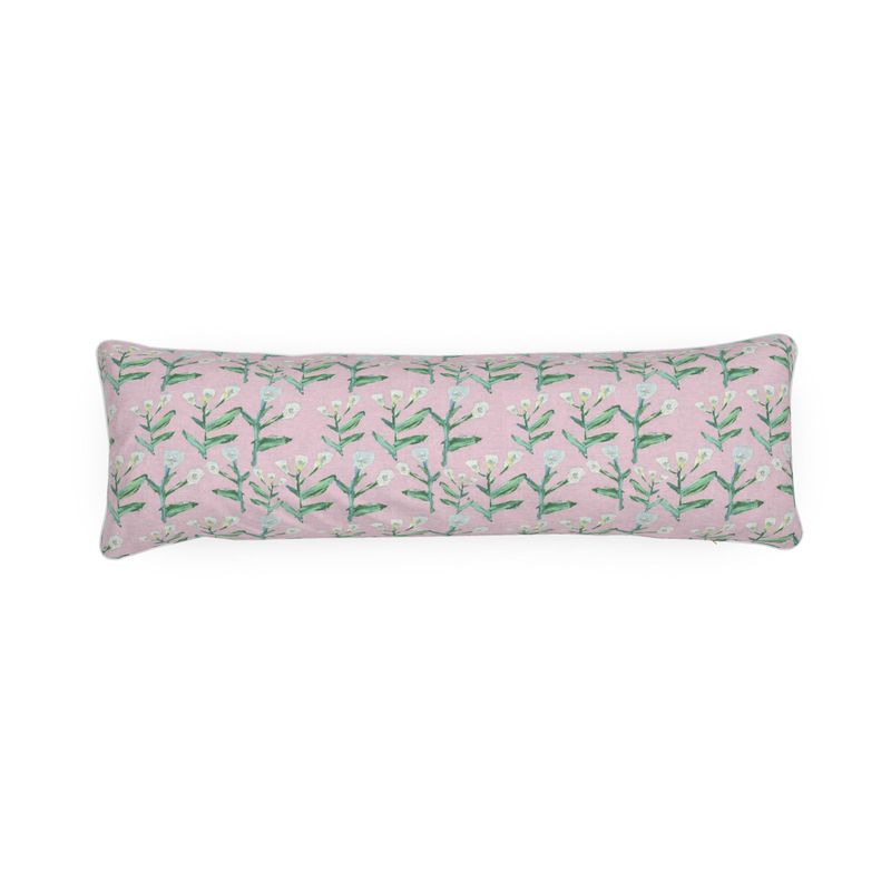 Sydney Bolster Pillow in Tulip Pink