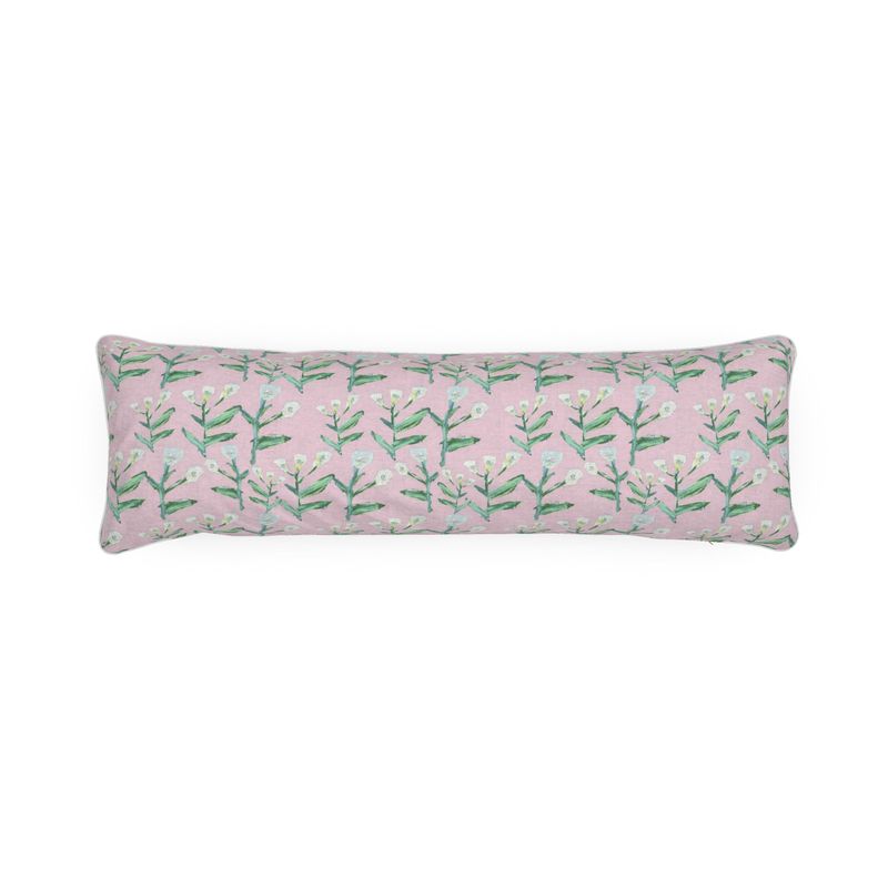 Sydney Bolster Pillow in Tulip Pink