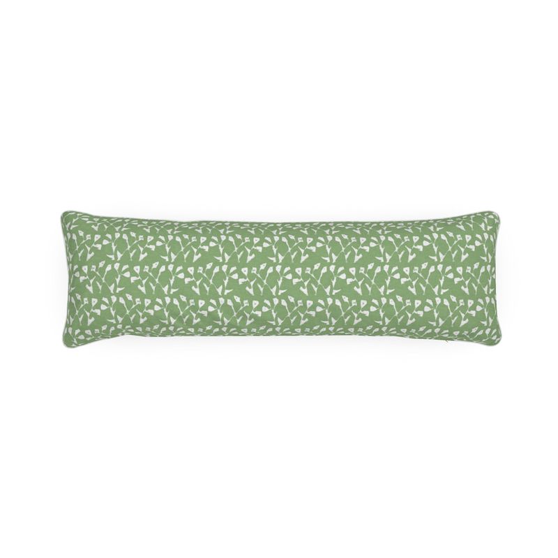 Genevieve Bolster Pillow in Green