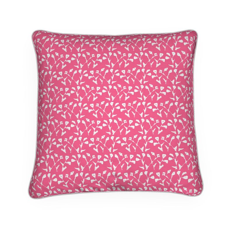 Genevieve Throw Pillow in Hot Pink